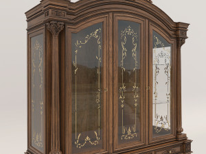 Display Cabinet Classic Style 3D Model