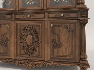 Display Cabinet Classic Style 3D Model