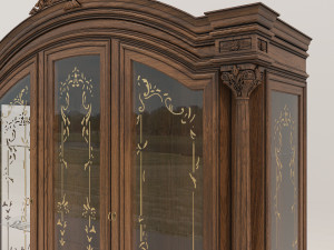 Display Cabinet Classic Style 3D Model