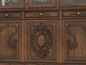 Display Cabinet Classic Style 3D Model
