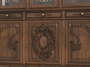 Display Cabinet Classic Style 3D Model
