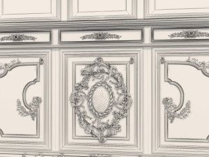 Display Cabinet Classic Style 3D Model