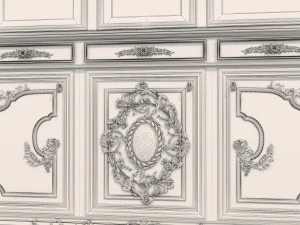 Display Cabinet Classic Style 3D Model