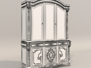 Display Cabinet Classic Style 3D Model
