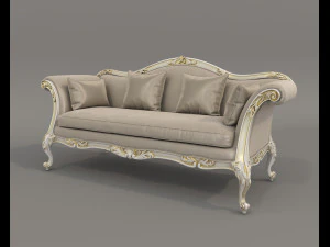 Classic Sofa and Armchair 3 3D Model