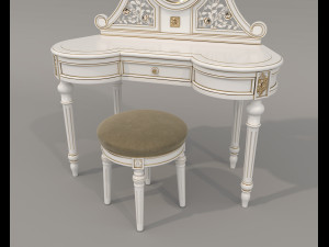 Classic Style Dressing Table 10 3D Модель