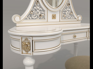 Classic Style Dressing Table 10 3D Модель