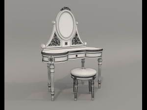 Classic Style Dressing Table 10 3D Модель