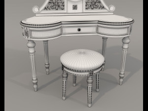 Classic Style Dressing Table 10 3D Модель