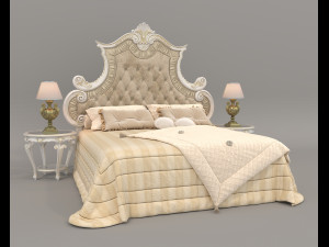 Classic Style Bed Set 30 3D Модель