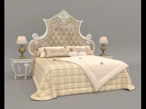 クラシックスタイルベッドセット30 3Dモデル