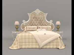 Classic Style Bed Set 30 Modelo 3D