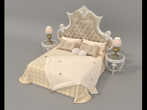 Classic Style Bed Set 30 Modelo 3D