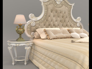 Classic Style Bed Set 30 Modelo 3D