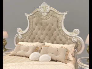 Classic Style Bed Set 30 3D Model