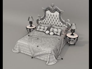Classic Style Bed Set 30 Modelo 3D