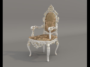 Classic Dining Table and Chairs 26 3D Model