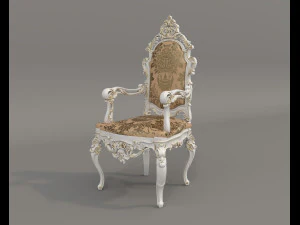 Classic Dining Table and Chairs 26 3D Model