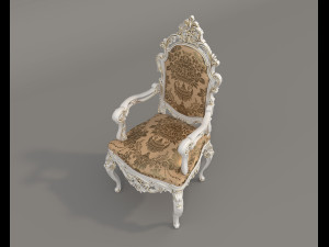 Classic Dining Table and Chairs 26 3D Model