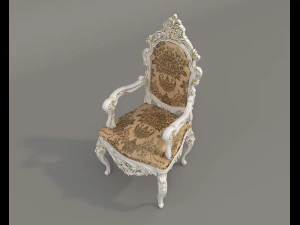 Classic Dining Table and Chairs 26 3D Model