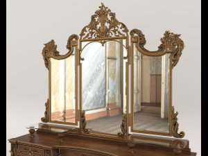 Classic Style Dressing Table 11 3D मॉडल