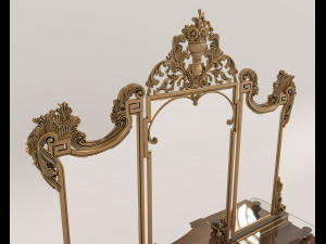 Classic Style Dressing Table 11 3D मॉडल