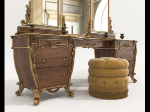 Classic Style Dressing Table 11 3D Model