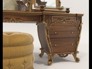 Classic Style Dressing Table 11 3D मॉडल