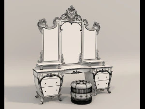 Classic Style Dressing Table 11 3D Model