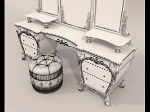 Classic Style Dressing Table 11 3D Model