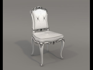 European Style Dining Table and Chairs 25 3D Model