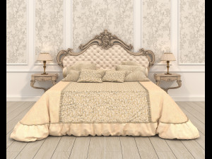 Classic Style Bed Set 31 Modèle 3D