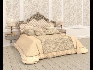 Conjunto de cama estilo cl&aacute;ssico 31 Modelo 3D