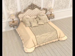 Conjunto de cama estilo cl&aacute;ssico 31 Modelo 3D
