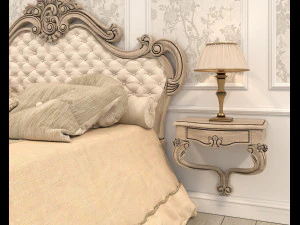 Conjunto de cama estilo cl&aacute;ssico 31 Modelo 3D