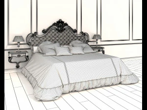 Conjunto de cama estilo cl&aacute;ssico 31 Modelo 3D