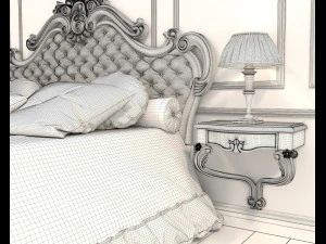 Conjunto de cama estilo cl&aacute;ssico 31 Modelo 3D