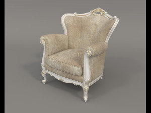 European Style Coffee Table and Armchairs 5 Modèle 3D