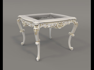 European Style Coffee Table and Armchairs 5 Modèle 3D
