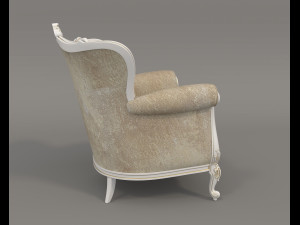 European Style Coffee Table and Armchairs 5 Modèle 3D
