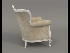European Style Coffee Table and Armchairs 5 3D Model