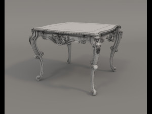 European Style Coffee Table and Armchairs 5 Modèle 3D