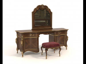 Penteadeira Estilo Europeu 9 Modelo 3D