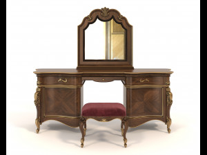 European Style Dressing Table 9 3D Model