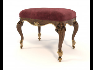 European Style Dressing Table 9 3D Model