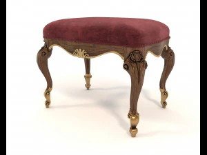 European Style Dressing Table 9 3D Model