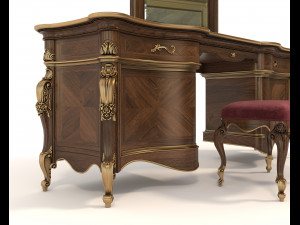 European Style Dressing Table 9 3D Model