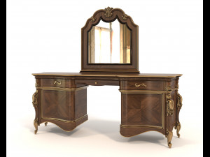European Style Dressing Table 9 3D Model