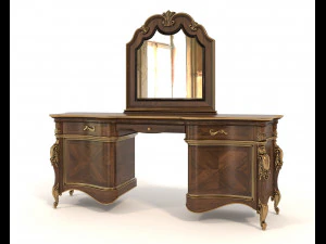 European Style Dressing Table 9 3D Model