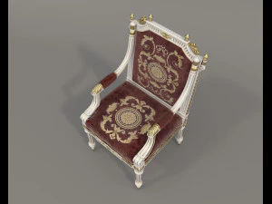 European Style Dining Table and Chairs 26 3D Model